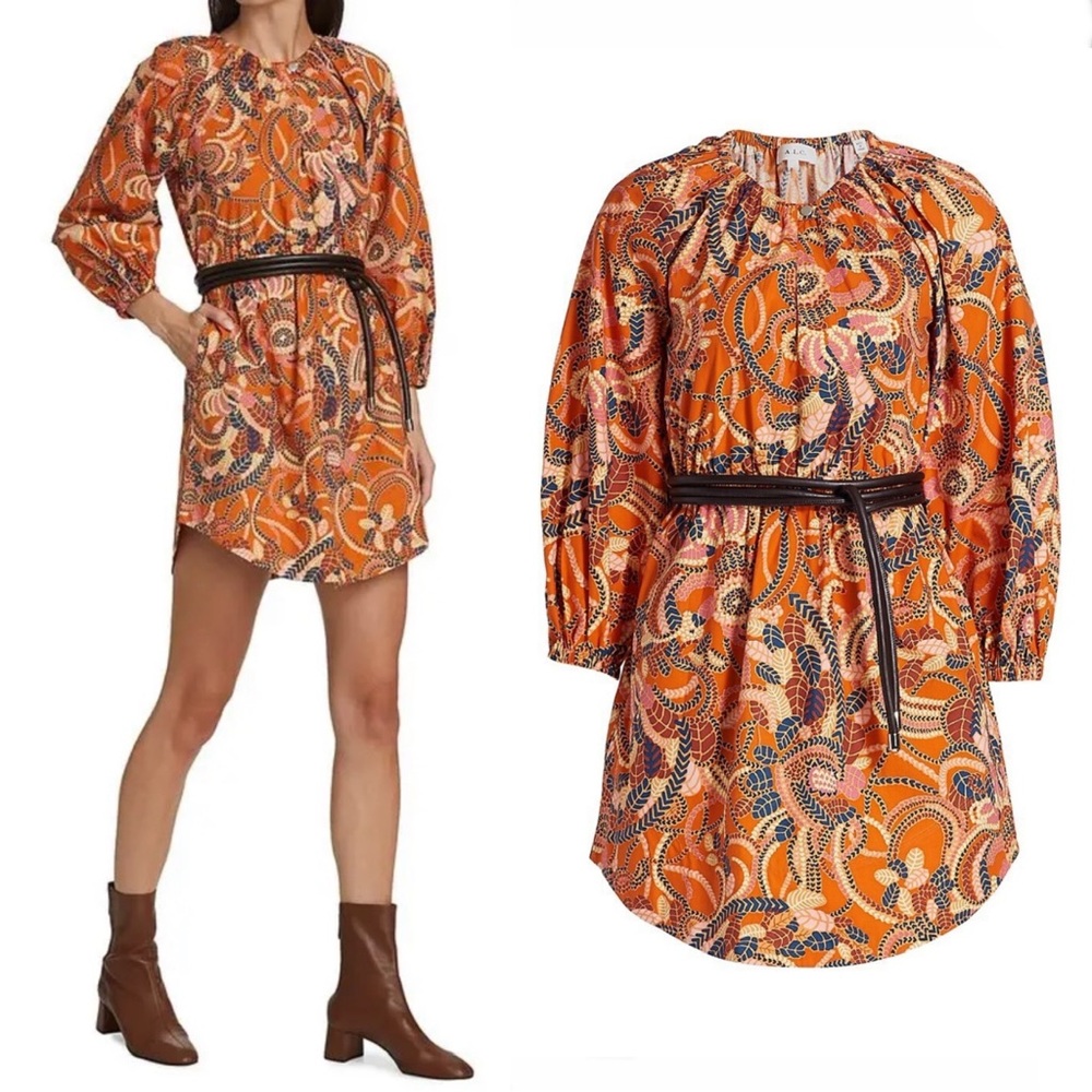 NWT A.L.C. Rosanna Belted Poplin Mini Dress ALC
